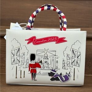 Radley London NWT Limited Edition Coronation Medium Ziptop Leather Multiway Bag